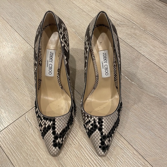 Jimny Choo "Romy" snakeskin pumps - Picture 3 of 7